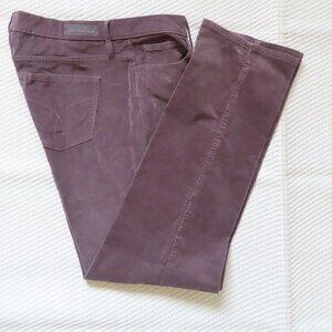 Calvin Klein Womens Corduroy Pants Gray Size 14 Straight Leg